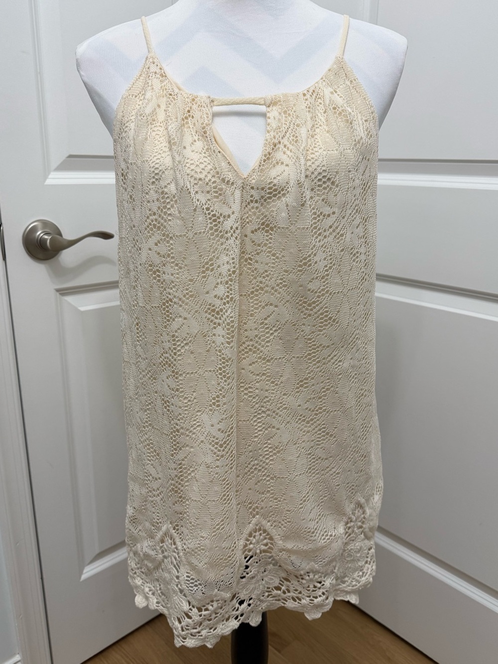 Venus Crocheted Sleeveless Layered Top